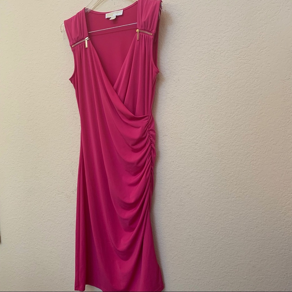 MICHAEL Michael Kors Pink Zipper Shoulder Dress B19/3 - Picture 4 of 11